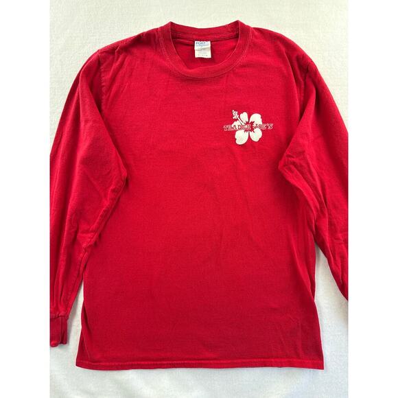 Women’s Trader Joe’s Red Long Sleeve Shirt Sz M - Picture 1 of 3